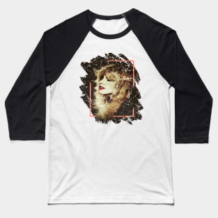 Stevie Nicks-Brush Frame Retro Baseball T-Shirt